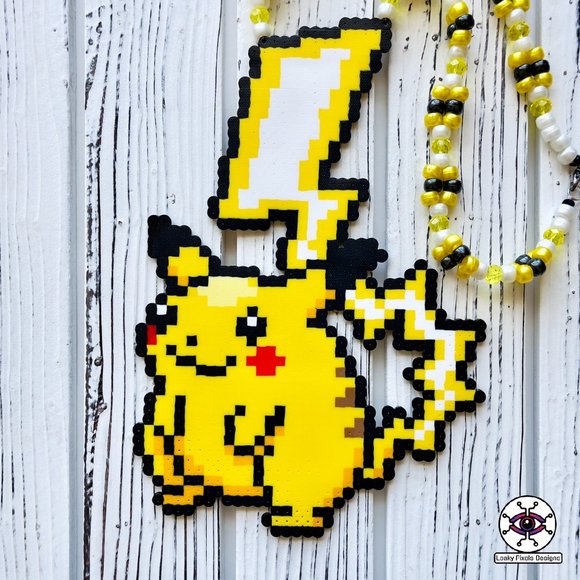 Gigantamax Pikachu Perler Necklace - Picture 1 of 5